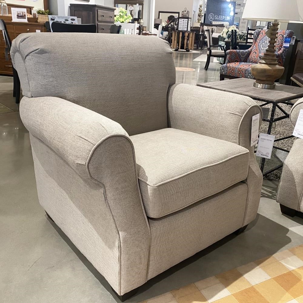 Kincaid Furniture Lynchburg Chair with Rolled Back and Tapered Wood